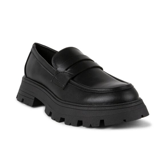 Steve Madden Barb Black Mary Jane Loafers Black | Sz 6.5 | Lug Heel | Chunky - Picture 1 of 7